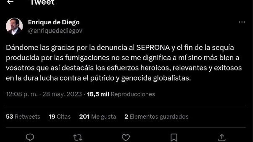 Mi reino por la grabación de esa llamada. Fuente: @enriquedediegov (Twitter)