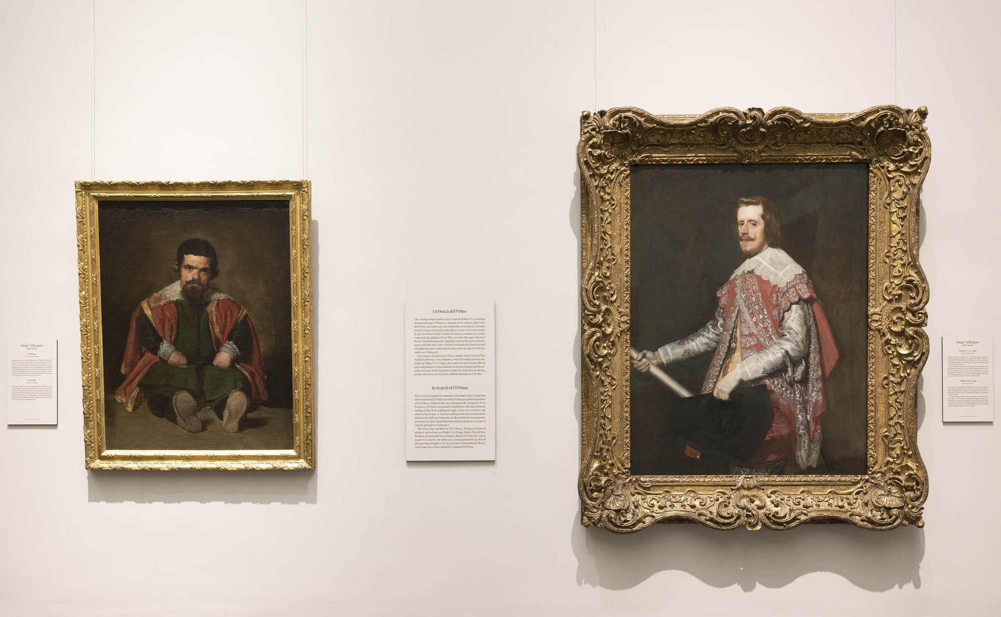 El Primo', a la izquierda, junto a 'Felipe IV en Fraga', de Velázquez, juntas en la exposición sobre la Colección Frick