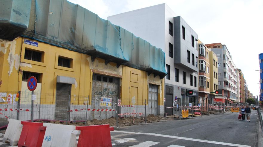 Obras en la calle Fernando Guanarteme