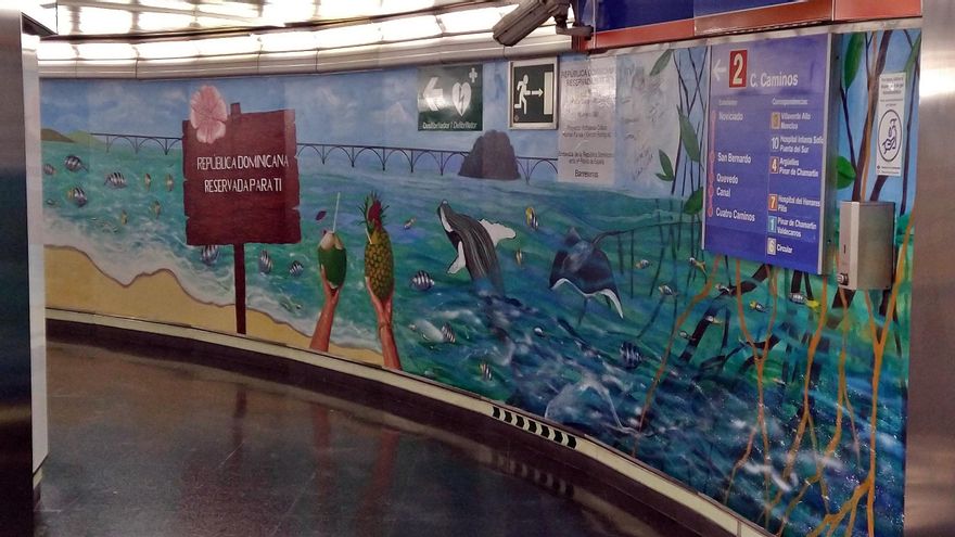 El caribe viste las paredes del Metro en Santo Domingo