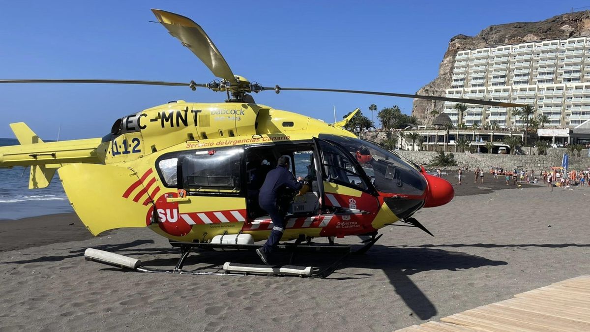 Una niña de cuatro años es evacuada en estado grave tras sufrir un ahogamiento en una piscina de Taurito