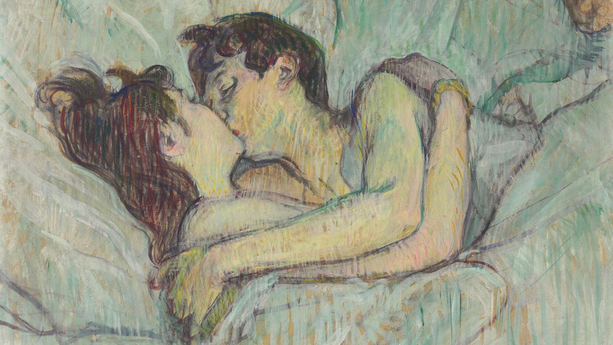 El cuadro 'En la cama: El beso' de Toulouse-Lautrec (1864)