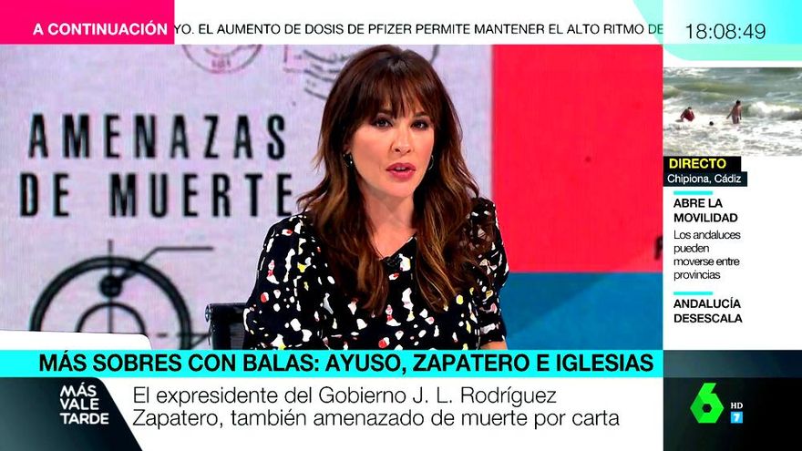 Mamen Mendizábal cuenta que ella también ha recibido cartas amenazantes: "No se puede banalizar"