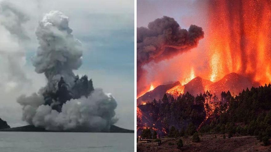 Del volcán de La Palma al volcán de Tonga: las diferencias entre dos erupciones devastadoras