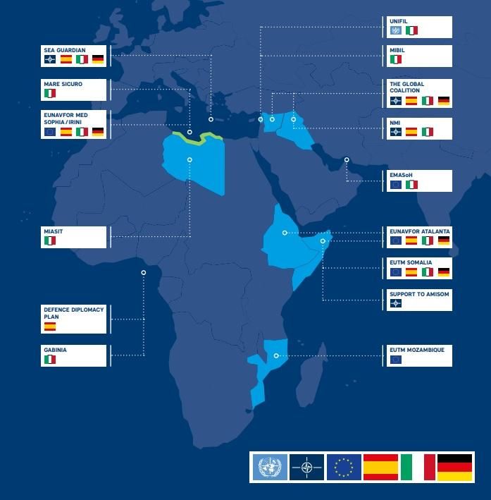 Misiones militares de la UE que Greenpeace vincula directamente a la protección de la producción y transporte de combustibles fósiles en países inestables