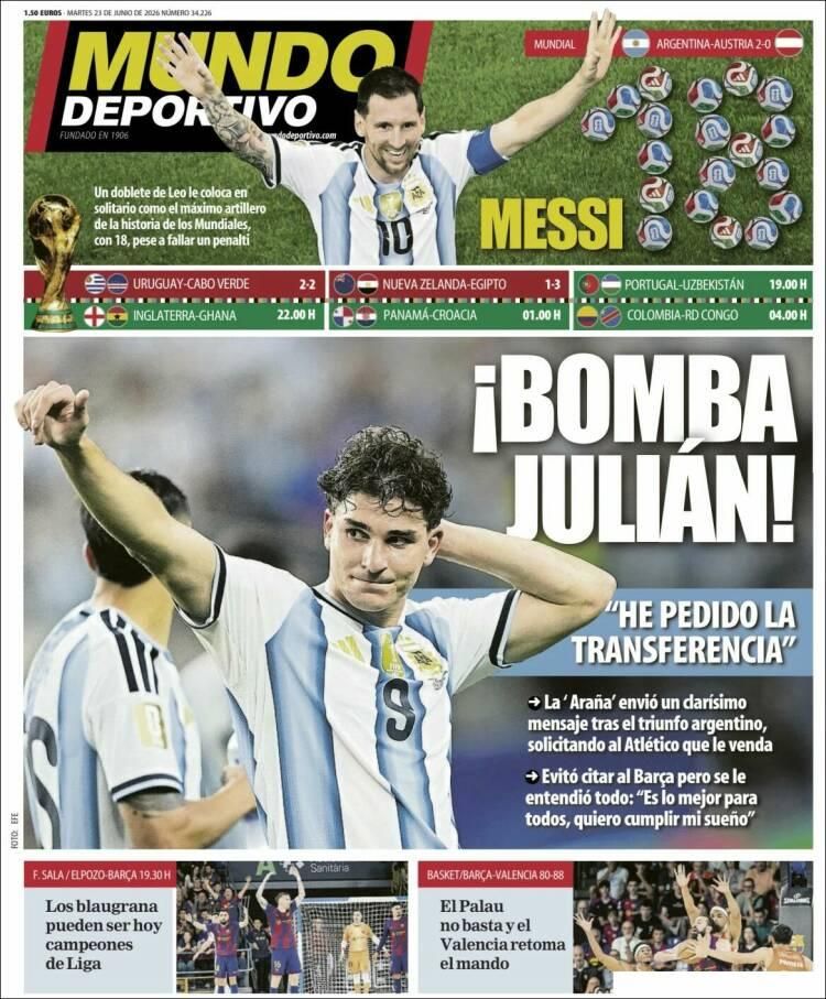 Los diarios del mundo, a los pies de un Messi eterno