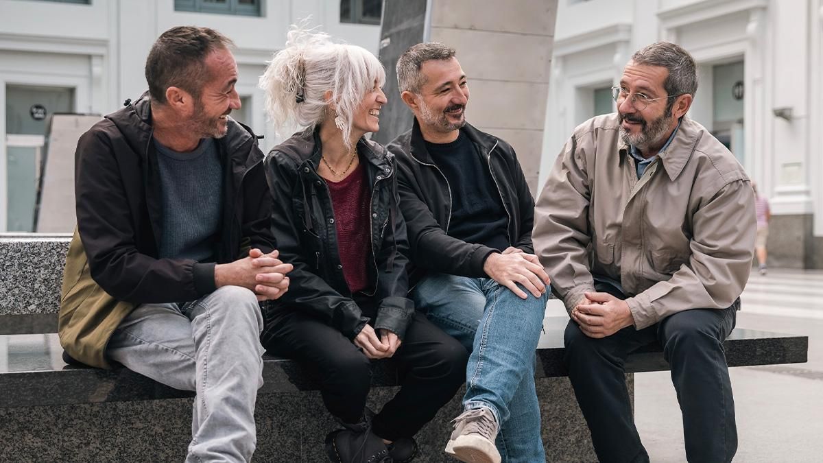 Los hermanos Elvira Moral, Ramón Moral y Ricard Moral, junto a Carles Porta en 'Abandonados'
