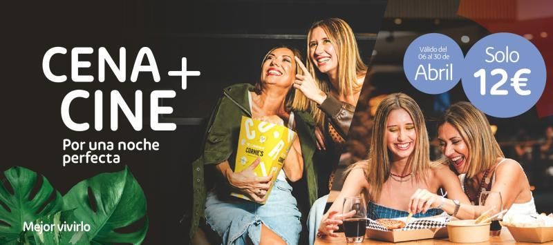 Oferta cena y cine por 12 euros