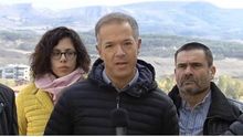 El portavoz del PSOE en el Senado, Ander Gil, en Medina de Pomar (Burgos)
