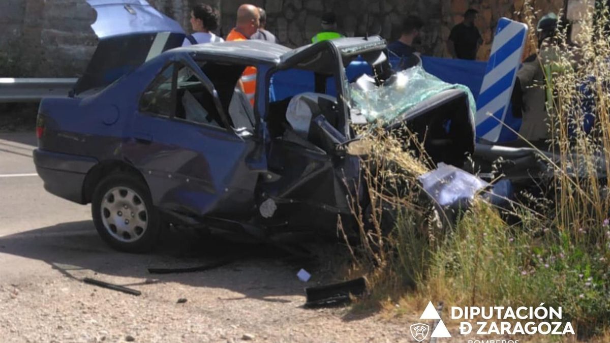 Fallece una persona en un accidente de tráfico en la A-122, entre Épila y Lumpiaque