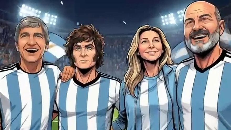 Milei publicó un video al estilo "Supercampeones", en modo Maradona y repleto de autoelogios: "Genio de la libertad mundial"