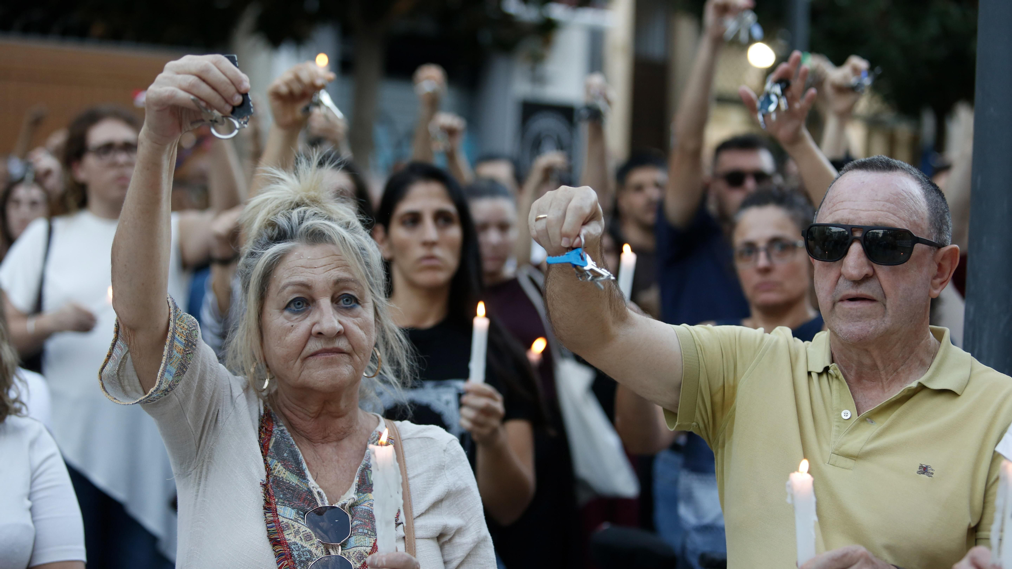 Concentración por la muerte de Maricarmen