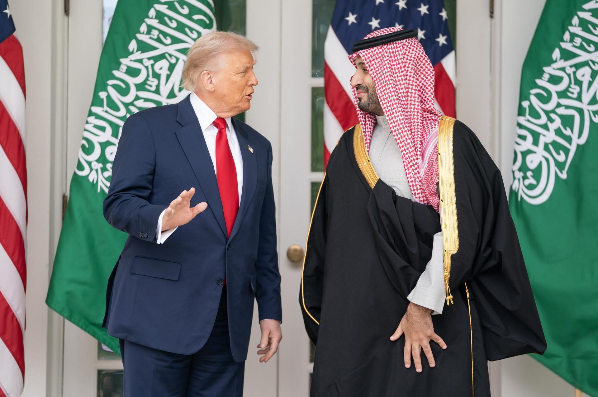 Donald Trump con el príncipe heredero de Arabia Saudí, Mohammed Bin Salman, en la Casa Blanca, el 18 de noviembre de 2025.
