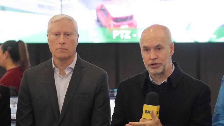 Gustavo Coria junto a Horacio Rodríguez Larreta, en los tiempos en que el hoy vicejefe de Gabinete era ministro de Seguridad porteño.