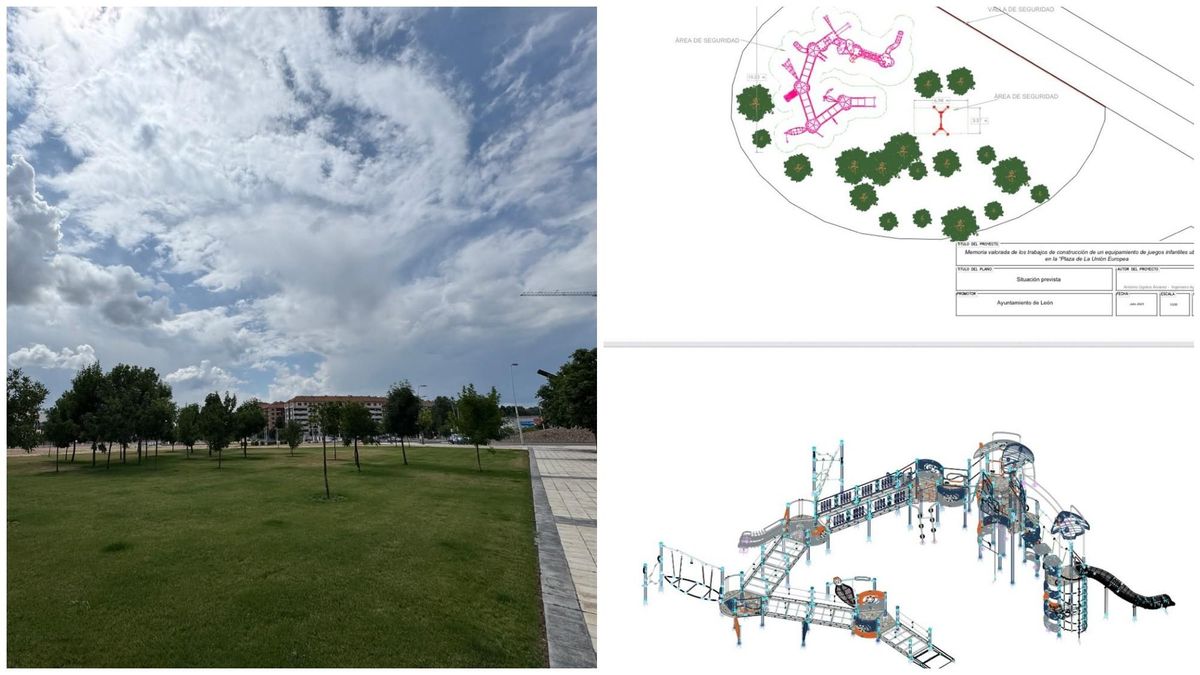 La zona recién ajardinada en La Lastra donde ahora el Ayuntamiento quiere construir un parque, en vez de en la zona otiginal.