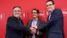 Pepu Hernández, Manuel de la Rocha y Chema Dávila durante el debate del pasado jueves.