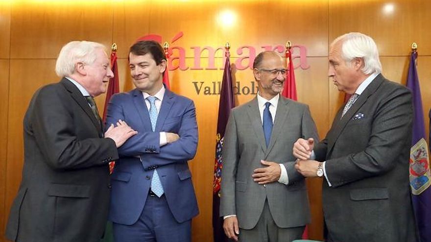 Antonio Méndez Pozo, Alfonso Fernández Mañueco, Luis Fuentes y Fernando Escobillas.Foto: Rubén Cacho / ICAL.