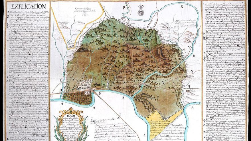 Plano de la Dehesa de Ribera, año 1780