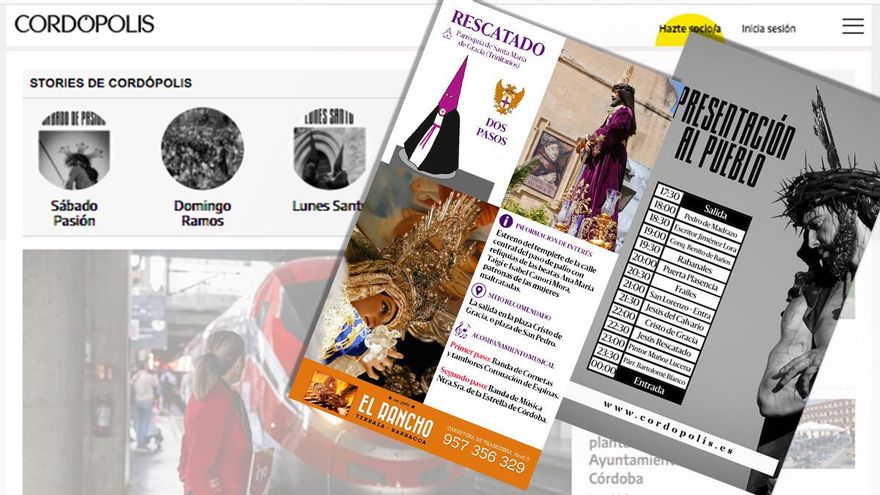 Todos los itinerarios de la Semana Santa de Córdoba, en formato 'storie'