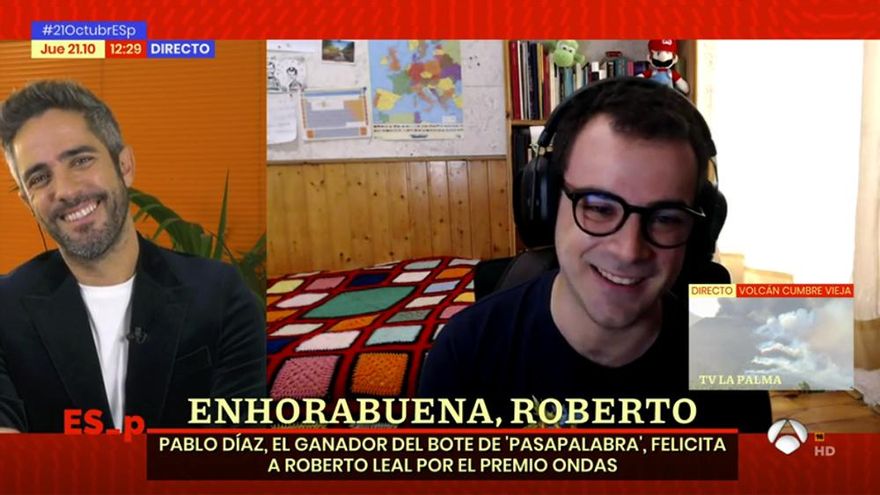 Pablo Díaz sorprende a Roberto Leal para felicitarle por su Premio Ondas: "No hay persona que se lo merezca más"