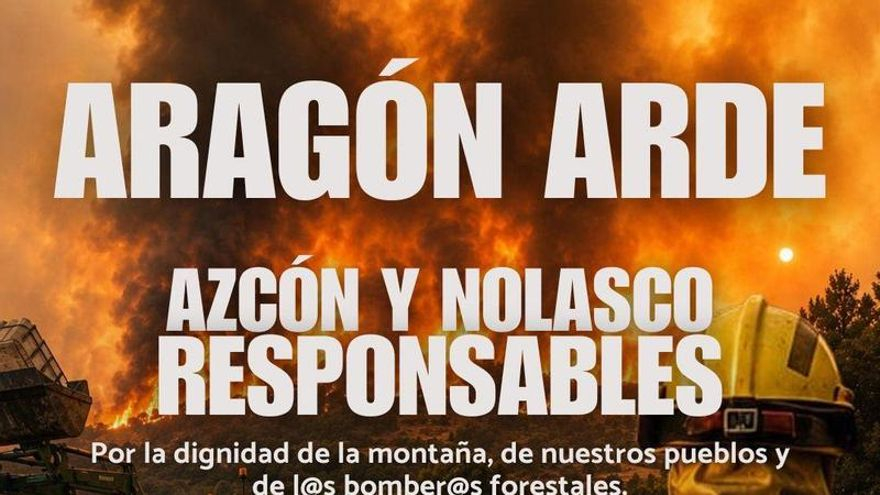 Pirineo Digno convoca una manifestación en Jaca para reclamar responsabilidades políticas por el incendio de Riglos