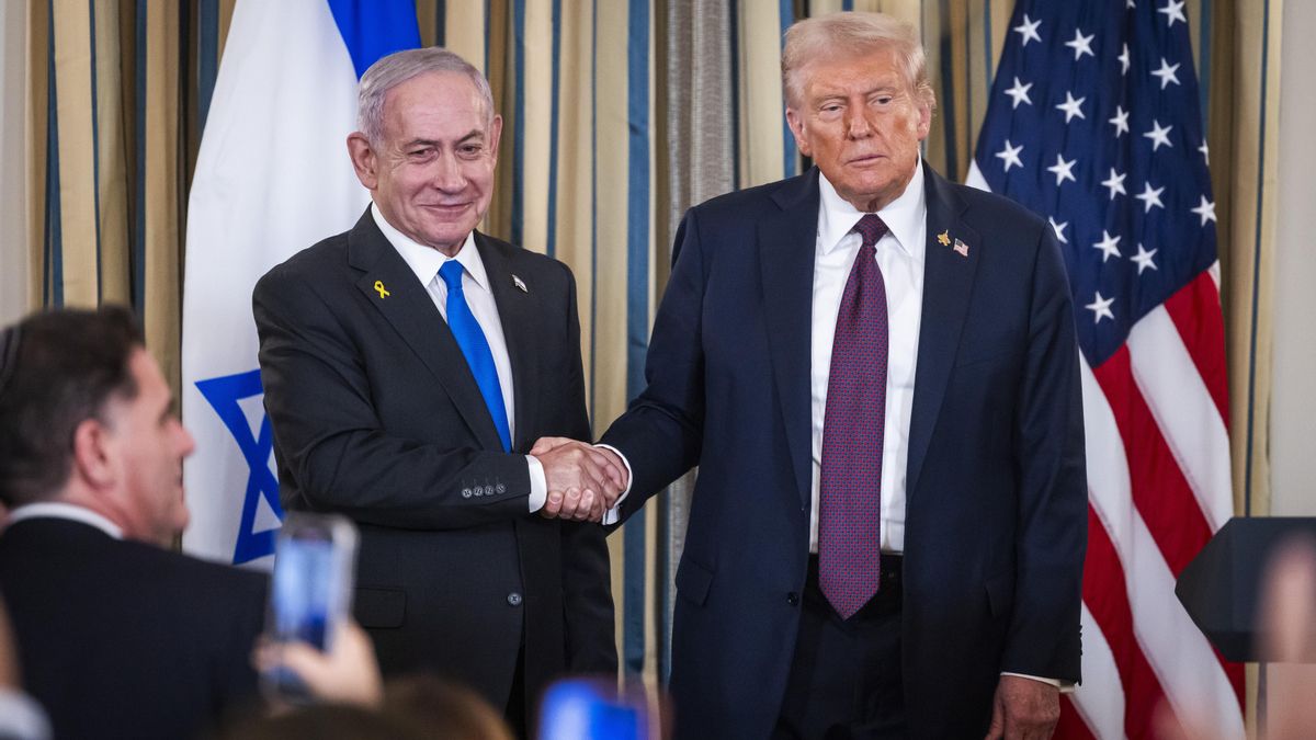 Fotografía de archivo del presidente de Estados Unidos, Donald Trump, y el primer ministro israelí, Benjamín Netanyahu.