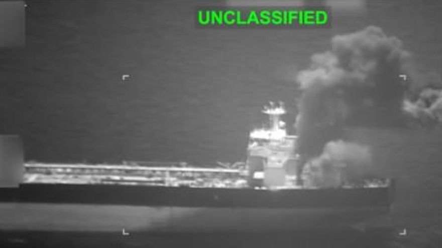 Imagen compartida del Centcom de EEUU en X al anunciar el ataque a dos buques iraníes.