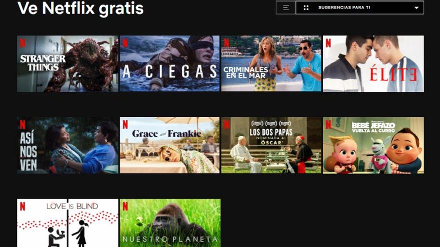 La selección de contenido gratuito de Netflix