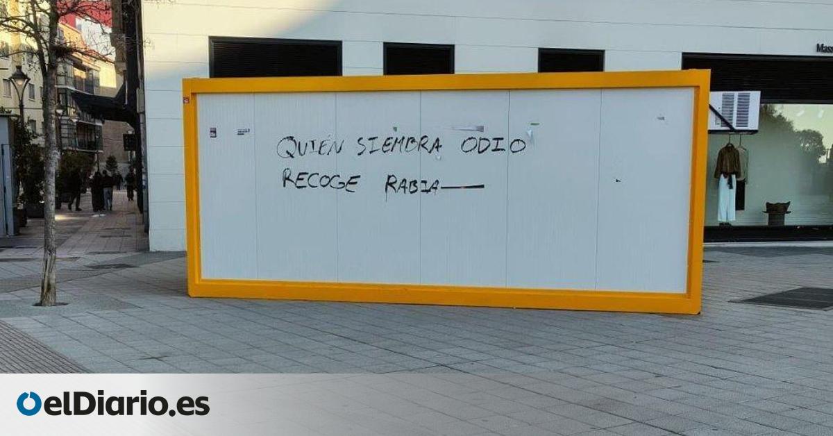 Vox denuncia una pintada en su caseta en Valladolid con "quien siembra odio, recoge rabia"