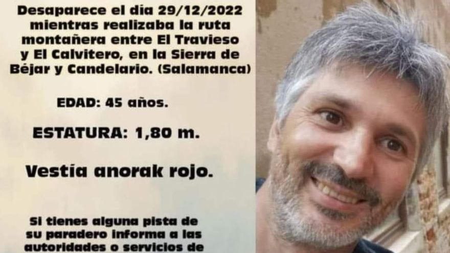 Cartel del montañero desaparecido