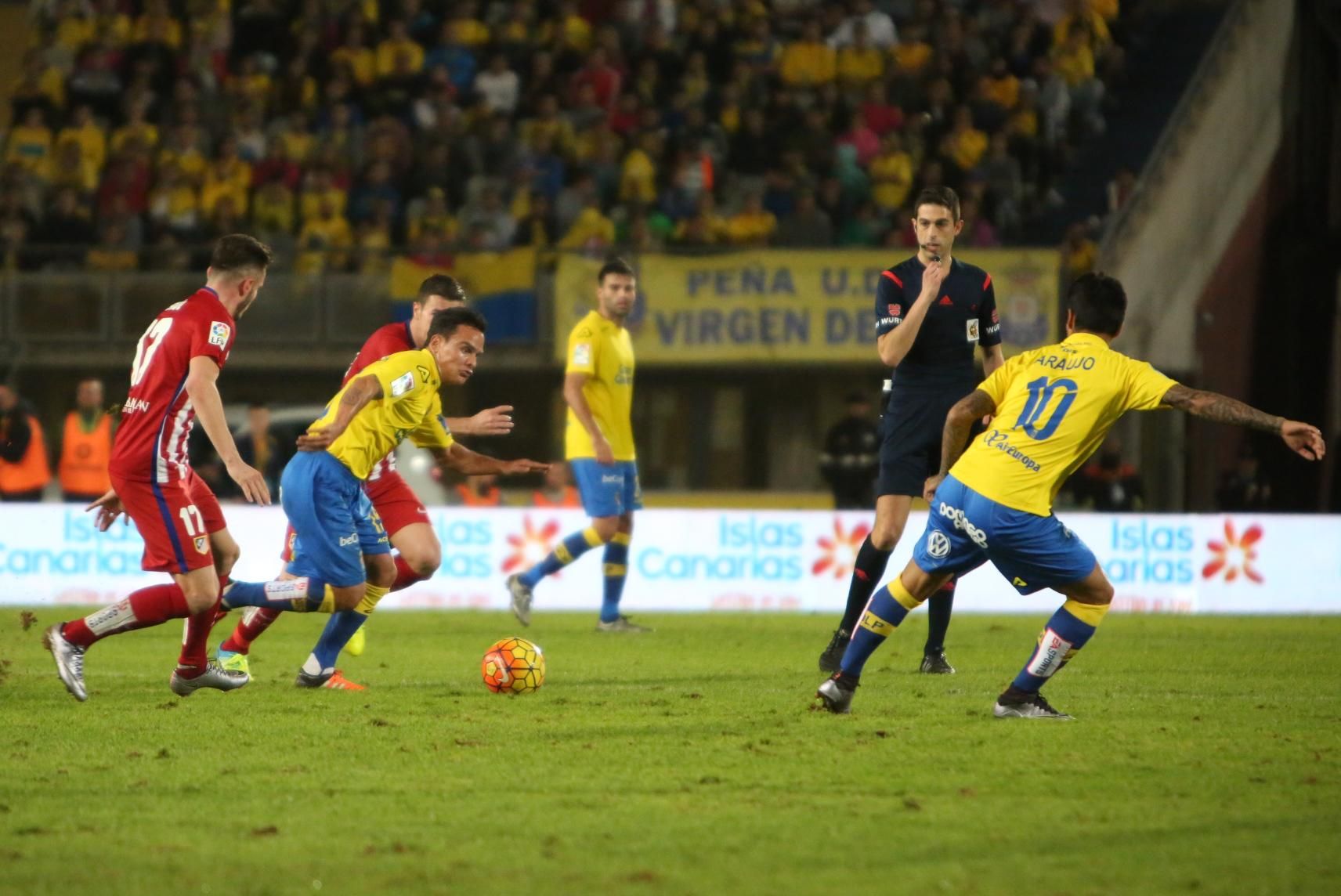 Partido entre la UD Las Palmas y Atlético de Madrid en el Estadio de Gran Canaria.