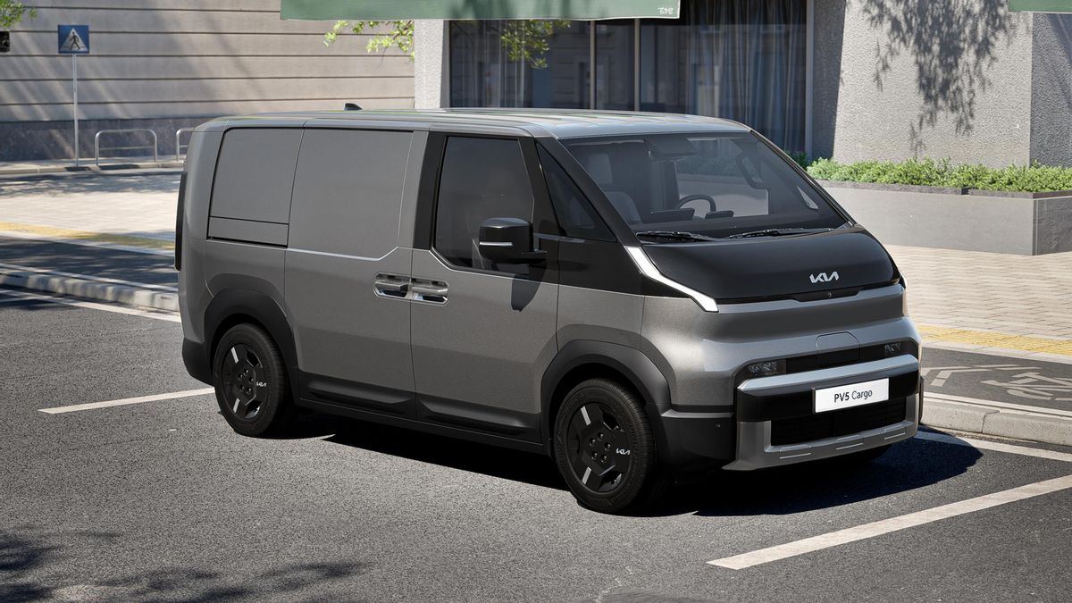 El PV5 Cargo es una de las muchas declinaciones posibles del nuevo comercial eléctrico de Kia.