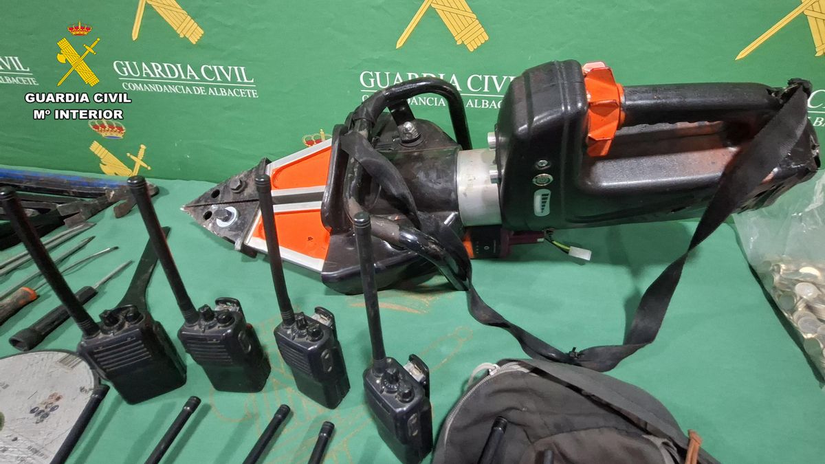 Material incautado en la operación 'Otello' de la Guardia Civil de Albacete