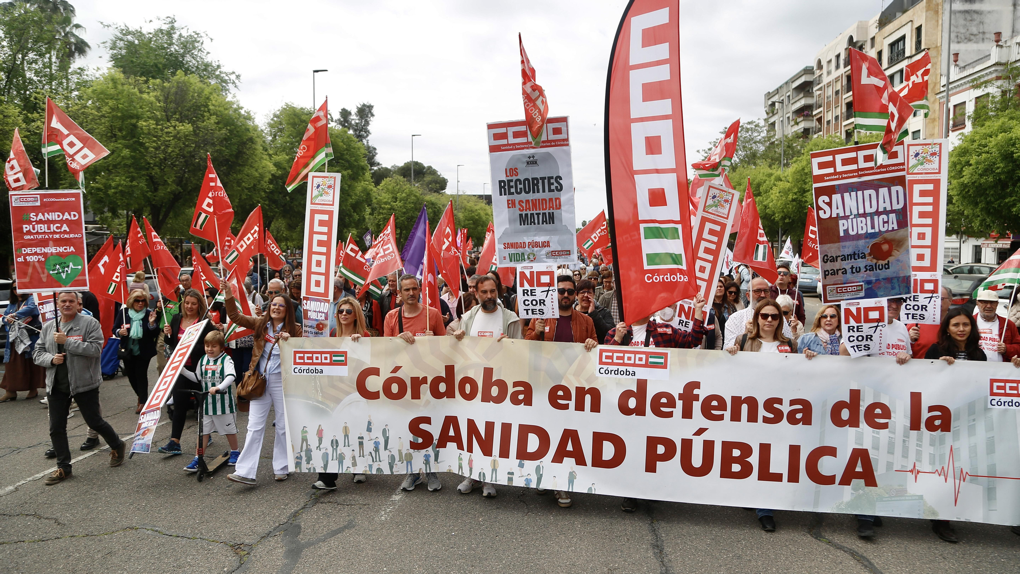 Manifestación de las Mareas Blancas por la sanidad pública
