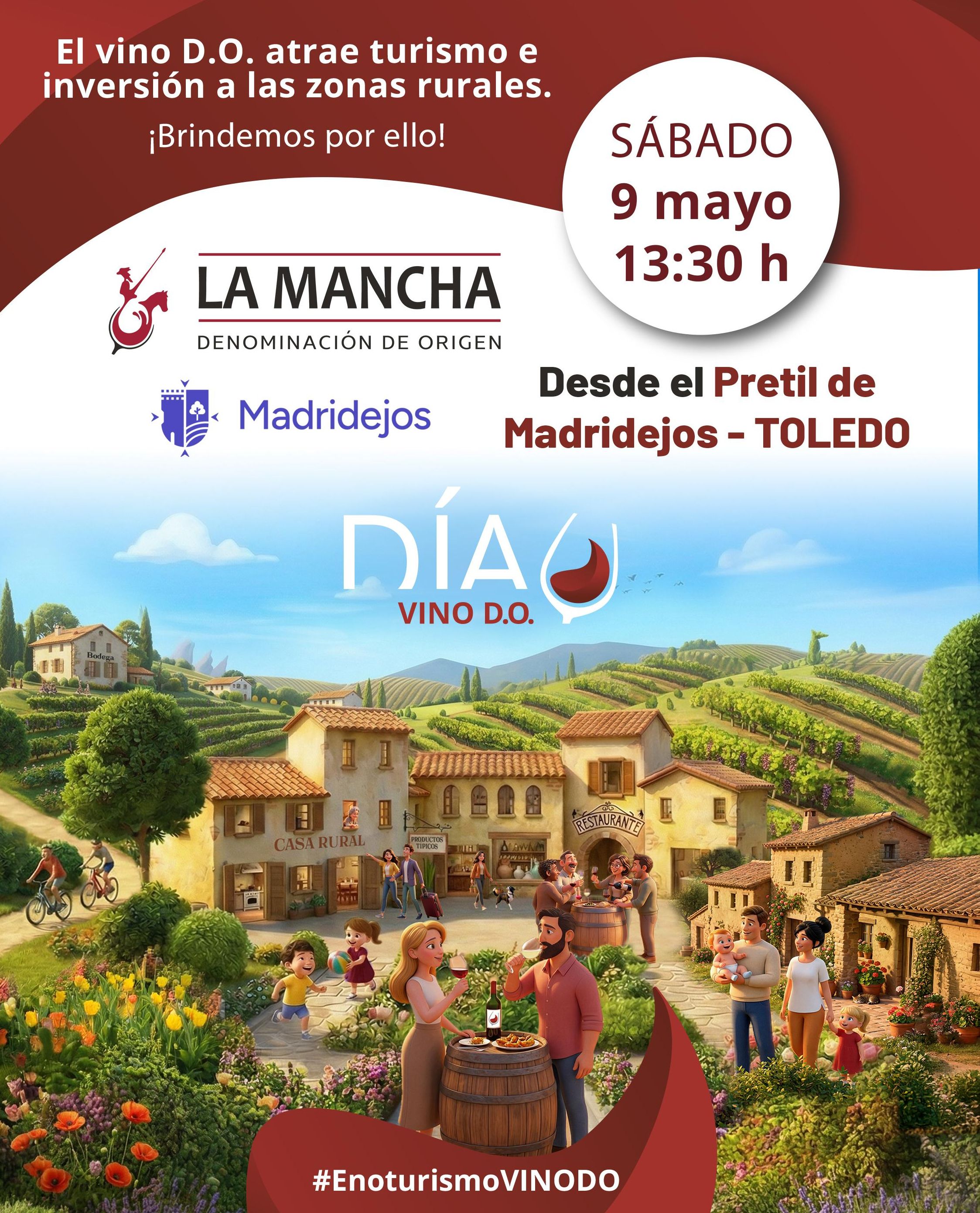 Cartel del Brindis Día Vino DO Madridejos