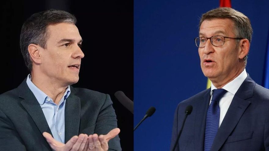 Pedro Sánchez y Alberto Núñez Feijóo protagonizan su primer cara a cara electoral