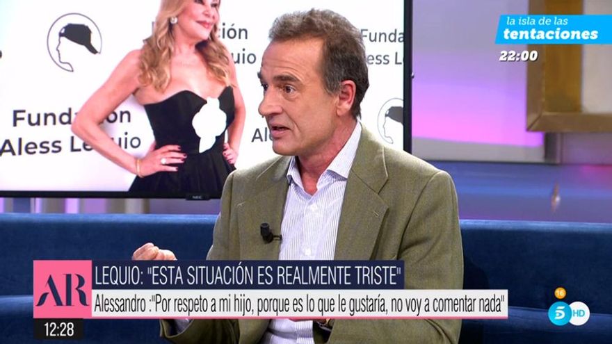 Lequio, dolido en 'El programa de Ana Rosa': "Me produce tristeza, rabia, que mi hijo sea una vez más protagonista"