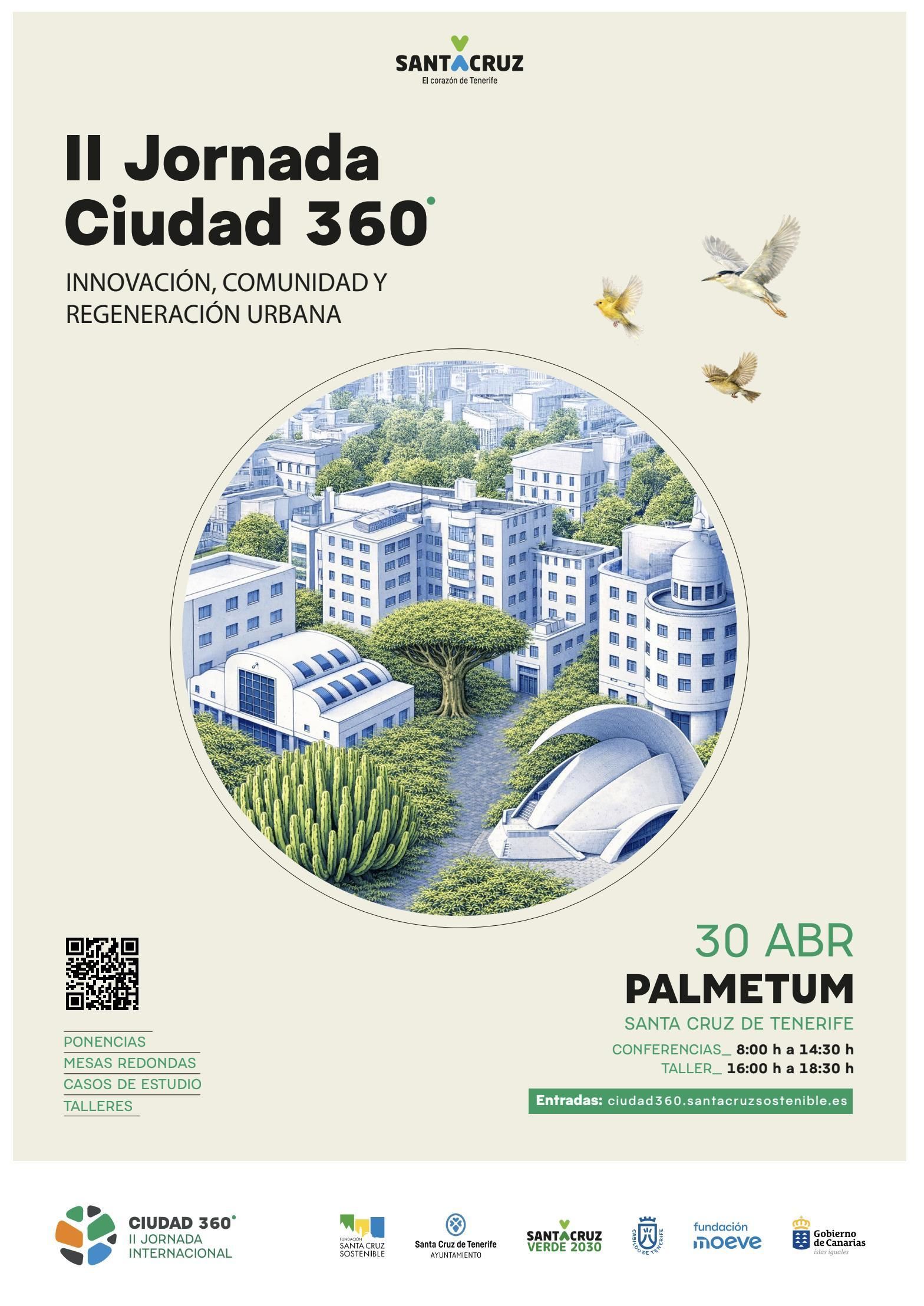 Cartel de la II Jornada Ciudad 360º sobre innovación urbana.