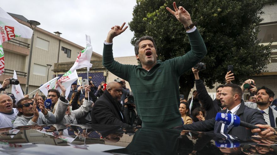 El líder de Chega, André Ventura, durante la campaña.
