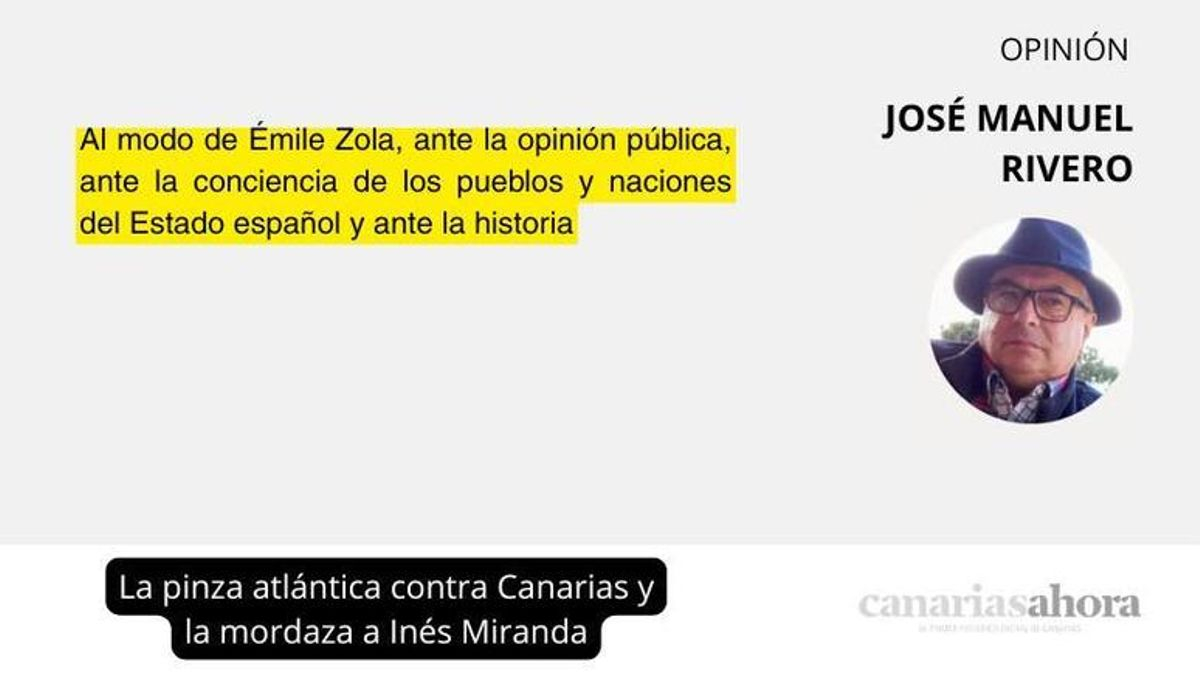 La pinza atlántica contra Canarias y la mordaza a Inés Miranda