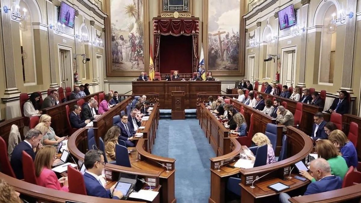 Pleno del Parlamento de Canarias en una imagen de archivo