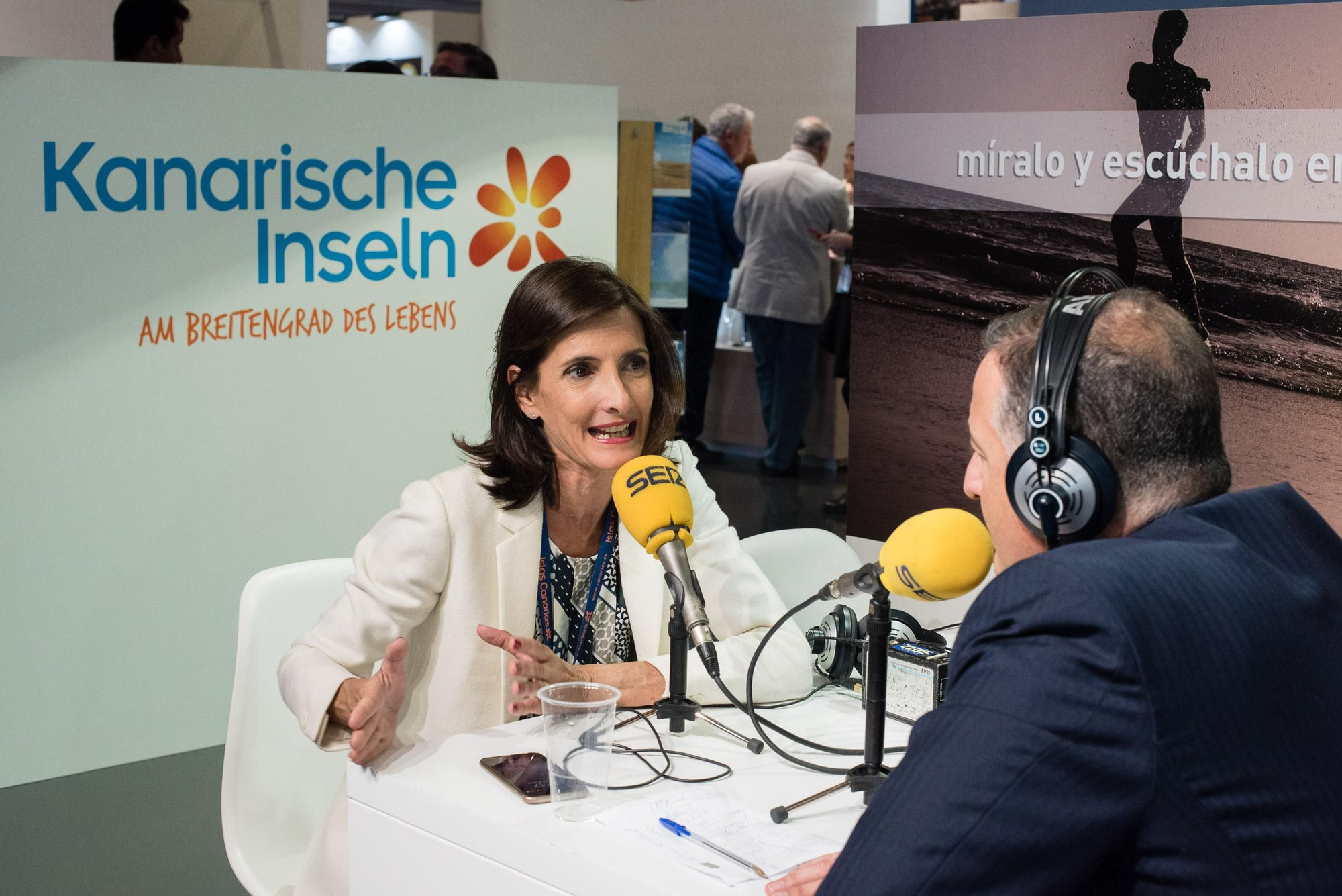 La consejera de Turismo del Gobierno de Canarias, María Teresa Lorenza, en la ITB