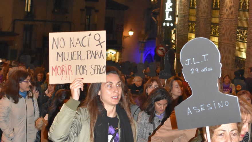 Imagen de archivo de una manifestación con motivo del #25N en Toledo