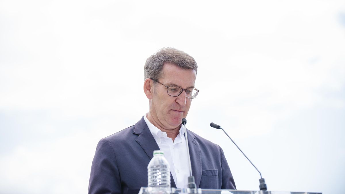 El presidente del PP, Alberto Núñez Feijóo, en la presentación de los cabezas de lista al Congreso de los Diputados con los que concurrirá el 23J.