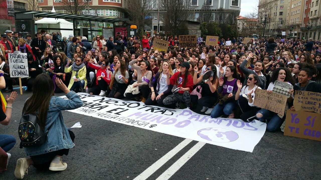 La marcha feminista ha sobrepasado todas las expectativas de las convocantes. | LARO GARCÍA