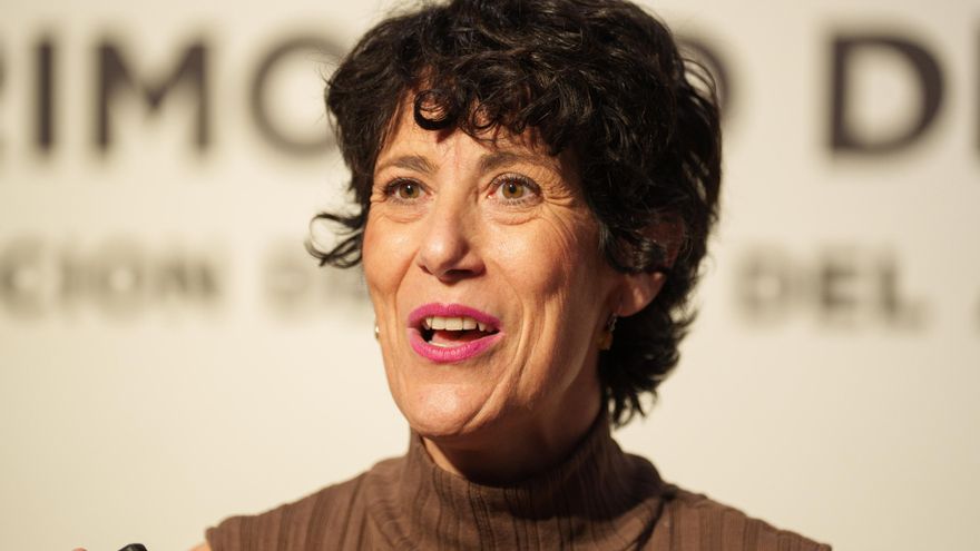 La ministra de Inclusión, Seguridad Social y Migraciones, Elma Saiz, durante una visita al Ayuntamiento de Fuenlabrada, a 1 de octubre de 2025, en Madrid.