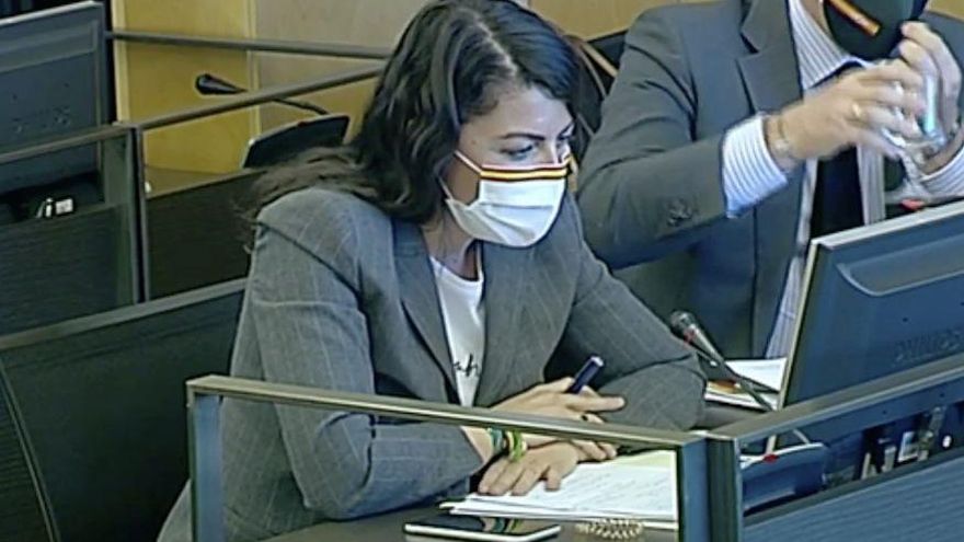 La portavoz de Vox en la comisión de la Operación Kitchen, Macarena Olona.