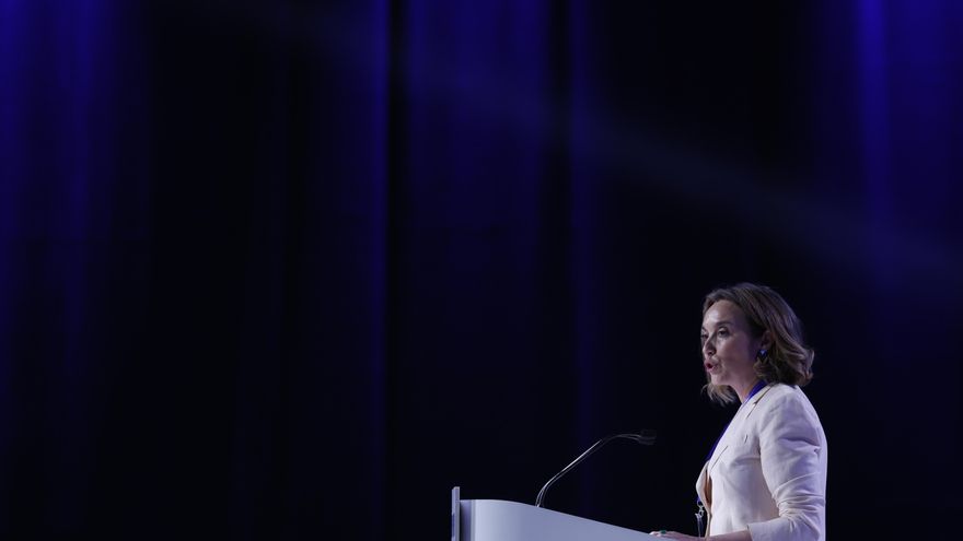 La nueva vicesecretaría de Regeneración Institucional del PP, Cuca Gamarra interviene en el XXI Congreso Nacional de la formación, este viernes en el recinto ferial Ifema de Madrid.