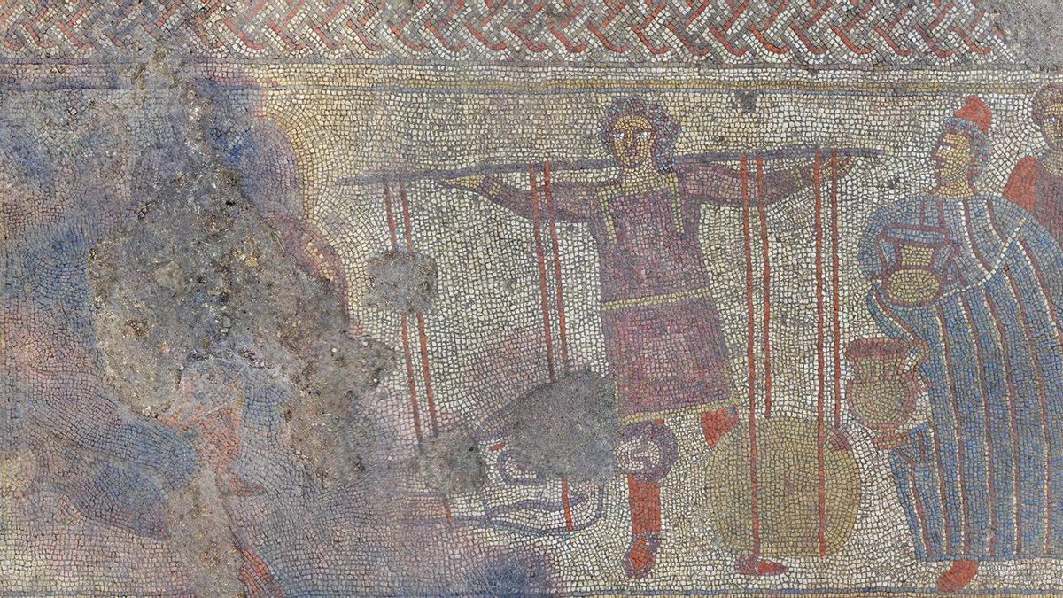 Los paneles muestran el combate, el arrastre del cuerpo y el rescate del cadáver