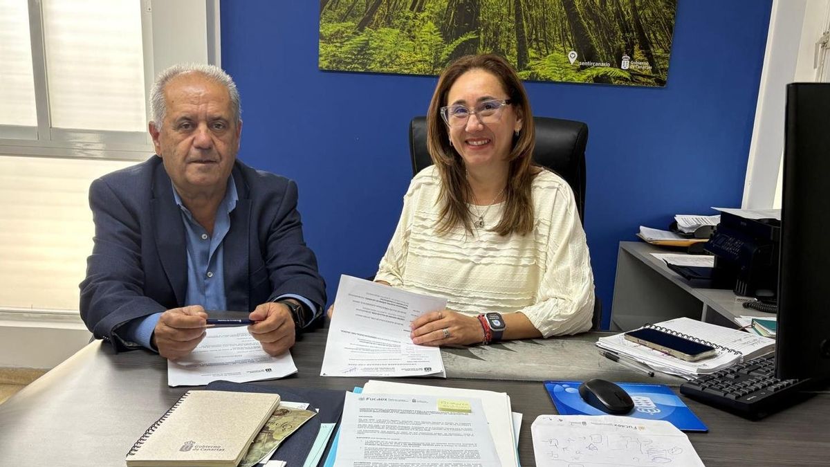 José Luis Perestelo con Dayana Morales.
